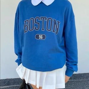 Boston sweatshirt w collar